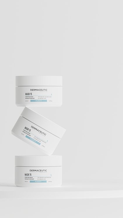Dermaceutic Mask 15 30ml.Μάσκα καθαρισμού με άργιλο και οξέα φρούτων για λιπαρά δέρματα.